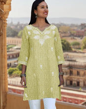 Load image into Gallery viewer, AMAL Pure Cotton, Light Weight, Printed, Hand Embroidered Tunic Top Kurti