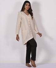 Load image into Gallery viewer, ANITA Linen-Cotton Hand Embroidered Tunic Dress