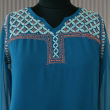 Load image into Gallery viewer, ANJANI Georgette, Hand Embroidered long Kurta