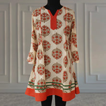 Load image into Gallery viewer, BAANI srt Pure Cotton, Block Printed Tunic Dress
