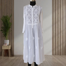 Load image into Gallery viewer, BODHI Pure Cotton, Hand Embroidery/ Chikankari Women Dress