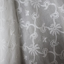 Load image into Gallery viewer, Cotton White Hand Embroidered /Chikankari Dupatta