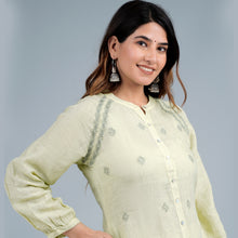 Load image into Gallery viewer, ALISHA Pure Linen Hand Embroidered Kurta with embroidered pant