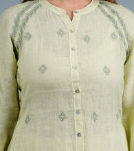 Load image into Gallery viewer, ALISHA Pure Linen Hand Embroidered Kurta with embroidered pant