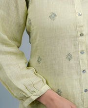Load image into Gallery viewer, ALISHA Pure Linen Hand Embroidered Kurta with embroidered pant
