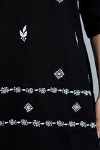 Load image into Gallery viewer, ANNA Linen Cotton Long Kurta/tunic with hand embroidered Chikankari