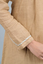 Load image into Gallery viewer, Sadhya Linen Cotton Long Kurta/tunic with hand embroidered Chikankari