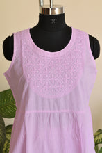 Load image into Gallery viewer, URVI, Pure Cotton Hand Embroidered Chinkankari Long Kurta , Three Pcs. Suit Set