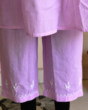 Load image into Gallery viewer, URVI, Pure Cotton Hand Embroidered Chinkankari Long Kurta , Three Pcs. Suit Set
