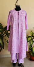 Load image into Gallery viewer, URVI, Pure Cotton Hand Embroidered Chinkankari Long Kurta , Three Pcs. Suit Set