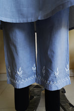 Load image into Gallery viewer, URVI, Pure Cotton Hand Embroidered Chinkankari Long Kurta , Three Pcs. Suit Set