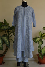 Load image into Gallery viewer, URVI, Pure Cotton Hand Embroidered Chinkankari Long Kurta , Three Pcs. Suit Set