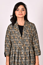 Load image into Gallery viewer, KALI Cotton Block Printed Long Jacket with Cotswool Lining