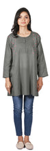 Load image into Gallery viewer, BINDIYA 100% Cotton Tunic Kurta Hand Embroidered : Made to Order/Customization