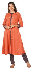Load image into Gallery viewer, AASARAH Cotton Blended Long Kurta/tunic with hand embroidered Chikankari