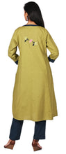 Load image into Gallery viewer, AASARAH Cotton Blended Long Kurta/tunic with hand embroidered Chikankari