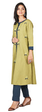 Load image into Gallery viewer, AASARAH Cotton Blended Long Kurta/tunic with hand embroidered Chikankari