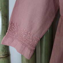 Load image into Gallery viewer, DEVIKA Pure Cotton, Hand Embroidery/ Chikankari Women Long Flared Kurta Tunic Dress