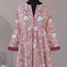 Load image into Gallery viewer, DIVYA prt Block Printed Pure Cotton Women Long Flared Kurta Tunic Dress