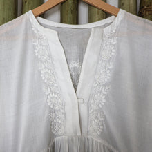 Load image into Gallery viewer, DEVIKA Pure Cotton, Hand Embroidery/ Chikankari Women Long Flared Kurta Tunic Dress