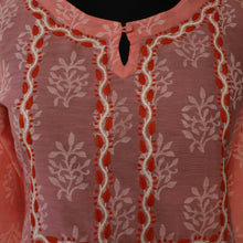 Load image into Gallery viewer, Diti Chanderi Cotton, Printed with Hand Embroidered Kurta
