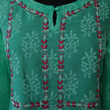 Load image into Gallery viewer, Diti Chanderi Cotton, Printed with Hand Embroidered Kurta