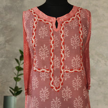 Load image into Gallery viewer, Diti Chanderi Cotton, Printed with Hand Embroidered Kurta