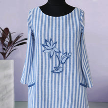 Load image into Gallery viewer, ELSA Cotton, Striped Kurta with Patch work Detail