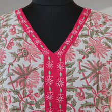 Load image into Gallery viewer, ERICA Block Printed Cotton Hand Embroidered Kurta