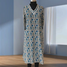 Load image into Gallery viewer, EVONA Chanderi, Printed with Zari Embroidered work Kurta
