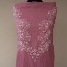Load image into Gallery viewer, FIZA Pure Cotton Hand Embroidered/Chikankari Unstitched Kurta Set; Made to Order/ Customizable