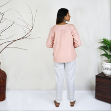 Load image into Gallery viewer, URVIKA Cotton Flex Hand Embroidery Kurti Top