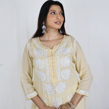 Load image into Gallery viewer, KAAVYA Modal Round Neck, Hand Embroidered Kurta, Regular and Plus Sizes
