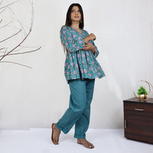 Load image into Gallery viewer, TAANYA Cotton Jaipuri Block Print Angrakha Wrap Top with Side Tie