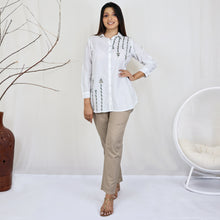 Load image into Gallery viewer, MYRA HAND EMBROIDERED PURE COTTON SHIRT