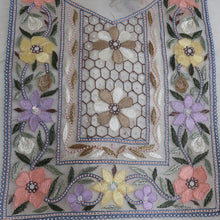 Load image into Gallery viewer, PRATIMA Organza Hand Embroidered/Chikankari Unstitched Suit; Made to Order/ Customizable