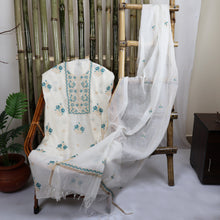 Load image into Gallery viewer, NEENA Chanderi Hand Embroidered/Chikankari Unstitched Kurta Set; Made to Order/ Customizable