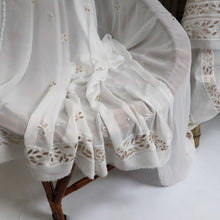 Load image into Gallery viewer, VIDHI Pure Georgette Hand Embroidered/Chikankari Unstitched Kurta Set; Made to Order/ Customizable