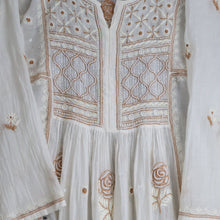 Load image into Gallery viewer, GAYATRI Mul Chanderi Hand Embroidered/Chikankari Unstitched Kurta Set; Made to Order/ Customizable