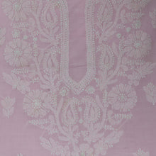 Load image into Gallery viewer, HANSIKA Pure Cotton Hand Embroidered/Chikankari Unstitched Kurta Set; Made to Order/ Customizable