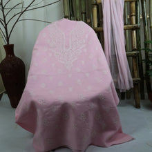 Load image into Gallery viewer, HANSIKA Pure Cotton Hand Embroidered/Chikankari Unstitched Kurta Set; Made to Order/ Customizable