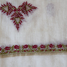 Load image into Gallery viewer, Chanderi Dupatta Hand Embroidery/ Chikankari with Jaali work
