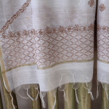 Load image into Gallery viewer, Chanderi Dupatta Hand Embroidery/ Chikankari with Mukaish work