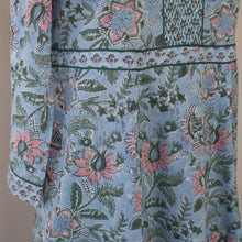 Load image into Gallery viewer, KAAYA Cotton, Jaipuri Block Print with Hand Embroidered Kurta Dress and Pant