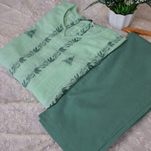 Load image into Gallery viewer, EMMA Pure Cotton Hand Embroidered Tunic Dress Kurta with embroidered pant
