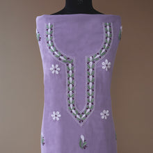 Load image into Gallery viewer, LIPIKA Pure Cotton Hand Embroidered/Chikankari Unstitched Kurta Set; Made to Order/ Customizable