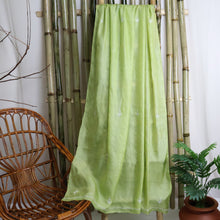 Load image into Gallery viewer, Silk Green Dupatta Hand Embroidered /Chikan work