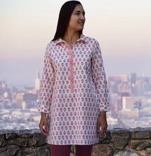 Load image into Gallery viewer, Madhuri Pure Cotton Block Printed Shirt Tunic