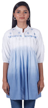 Load image into Gallery viewer, ROOHI Cotton- Short Pleated Embroidered Tunic/Top