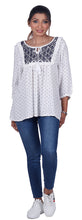 Load image into Gallery viewer, GAURI Cotton- Rayon Short Embroidered Tunic- Top
